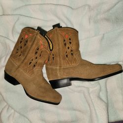 Suede Cowboy Boots