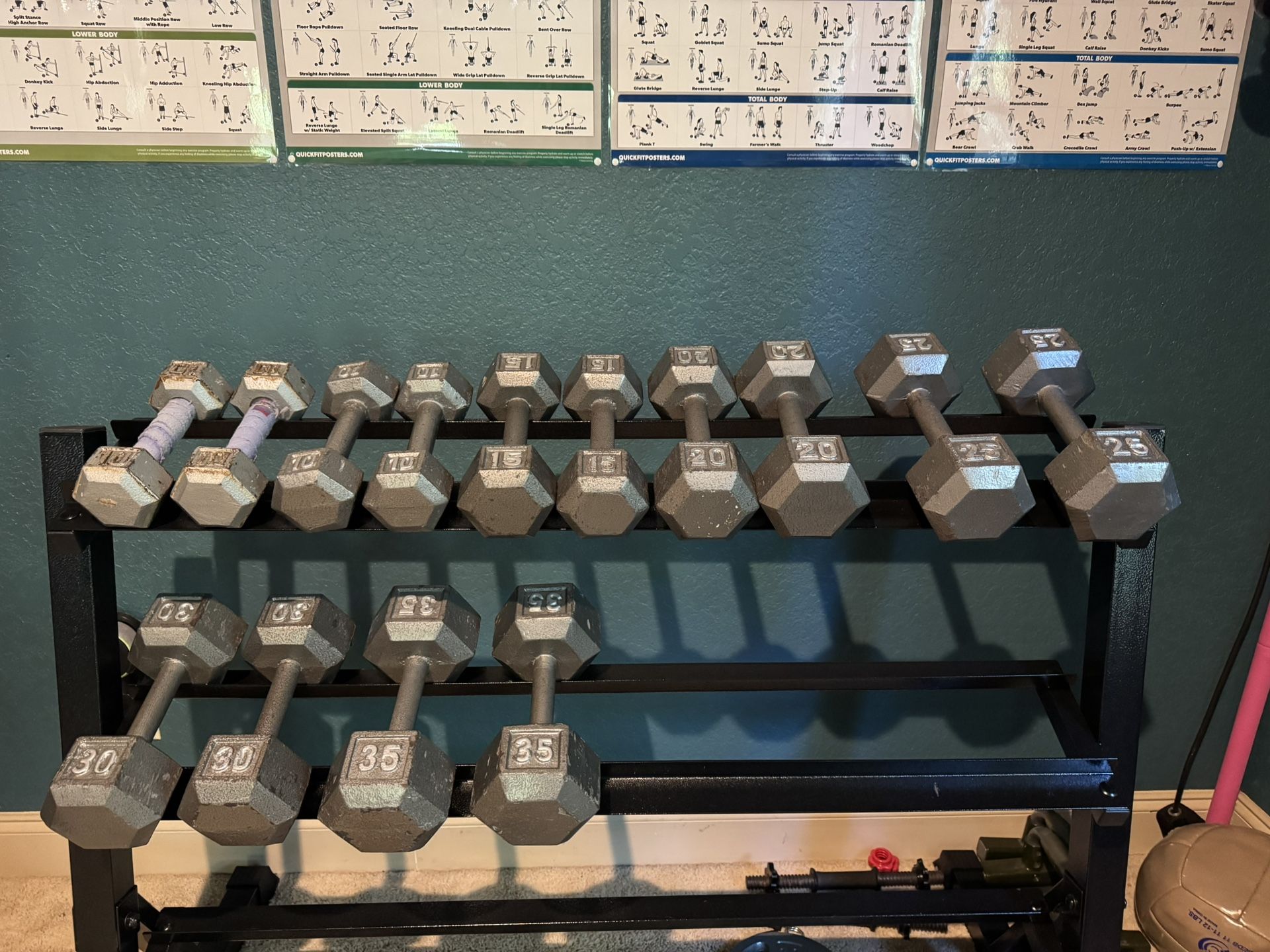 290 Lbs of CAP Dumbbells