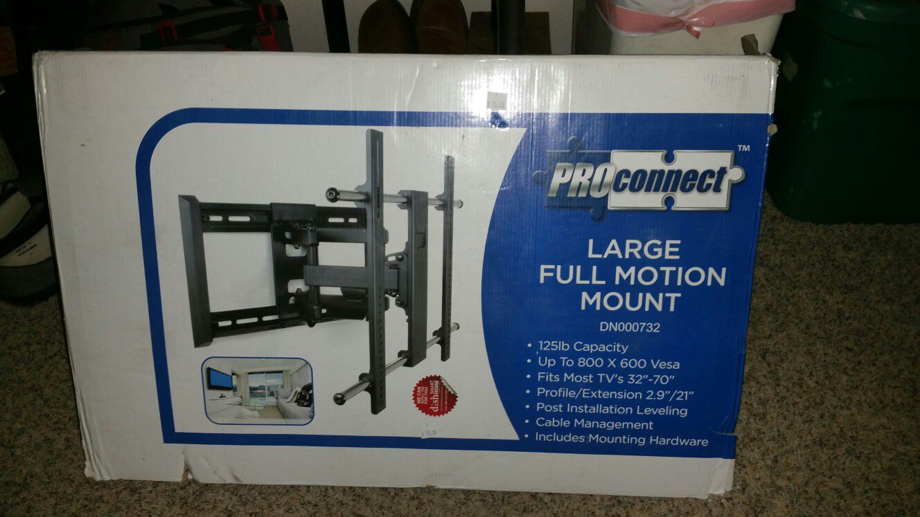New Proconnect Large Full Motion TV mount