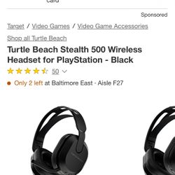 Open Box Never Used ps 4 Or 5 Wireless Headset $60 OBO 