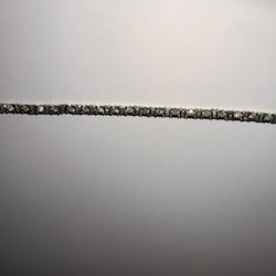 Natural Diamond Baguette Tennis Bracelet 10k