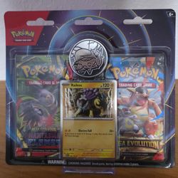 Pokemon Raikou promo  2-pack Blister w/ coin Phantasmal Flames & Mega Evolutions New Factory Sealed