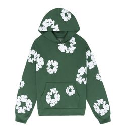Green denim tears hoodie