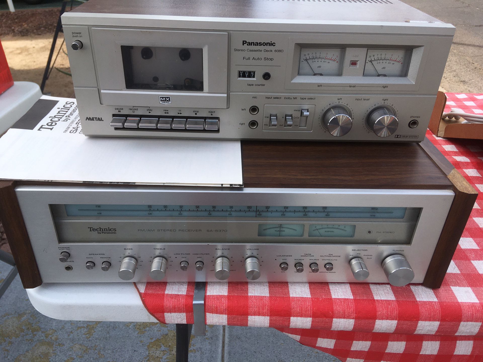 Technics receiver, Panasonic cassette deck