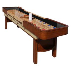 Hathaway Merlot Shuffleboard Table for Family Arcade Game Room