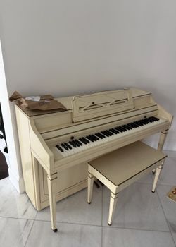 Wurlitzer Ivory Colored Piano 