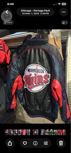 Minnesota Twins Leather Jacket by Carl Banks and G3