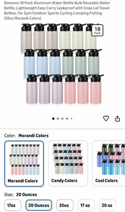 17 aluminio water bottles new $35