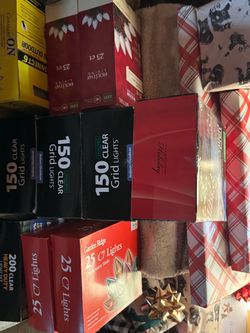 Lots of Christmas lights even for bushes $50 for the lot 10 boxes