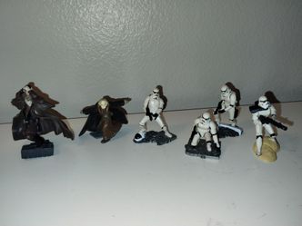 Vintage 2006-2007 Star Wars 6 Piece Mini Action Figure Lot Storm Troppers Anakin