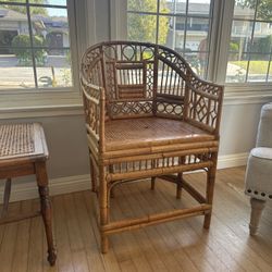 Gorgeous Bintahe Brighton Pavilion-style bamboo and cane armchair.