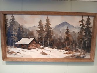 Wooden Cabin Painting