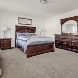 5 Piece Cherry Wood Master Bedroom 