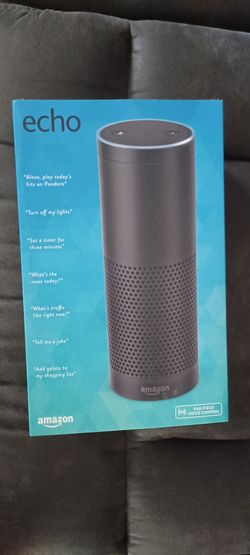 Echo from Amazon  stills on its box