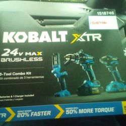 Kobalt 24 Volt Max Brushless 3 Tool Combo Kit 