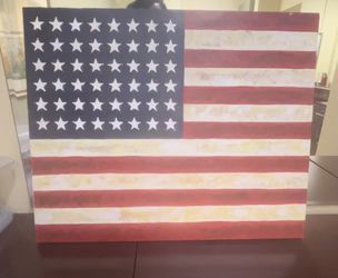 Acrylic Painting American 🇺🇸 Flag