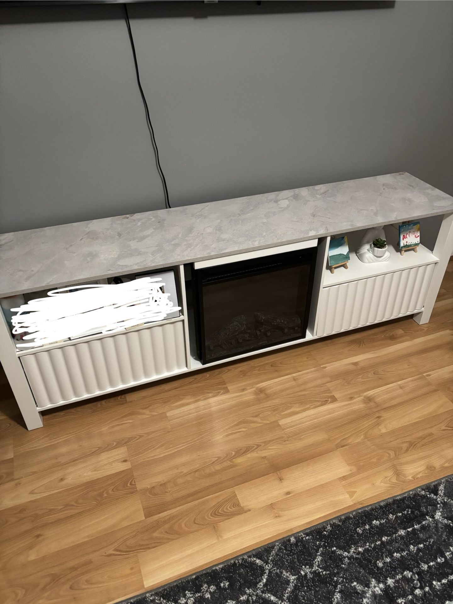TV stand with electric fireplace