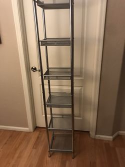 Polished Metal Shelf Organizer