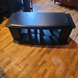 Swivel Top Black TV Stand