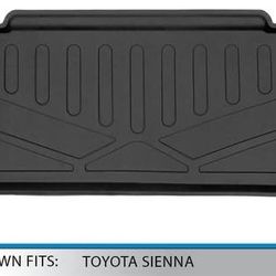 NEW Car Mat All Weather Cargo Liner Behind The 3rd Row 2021 - 2023 Toyota Sienna (Without Spare Tire in Cargo Area) SMARTLINER