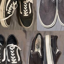 2 pairs womens used vans shoes