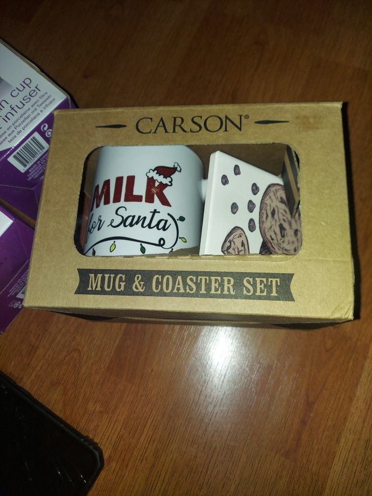 Carson Mug&Coaster Set New $10