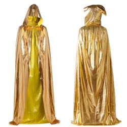 Gold Hooded Cape Adult One Size / Capa Dorada Adulto