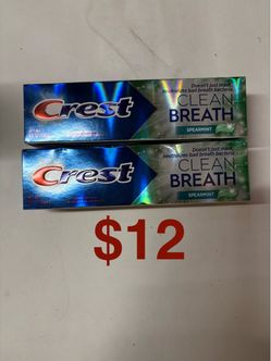 Crest Clean Breath Spearmint Toothpaste 2-Pack