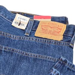 Levi's 501 jeans - classic straight leg blue denim jeans  44x32
