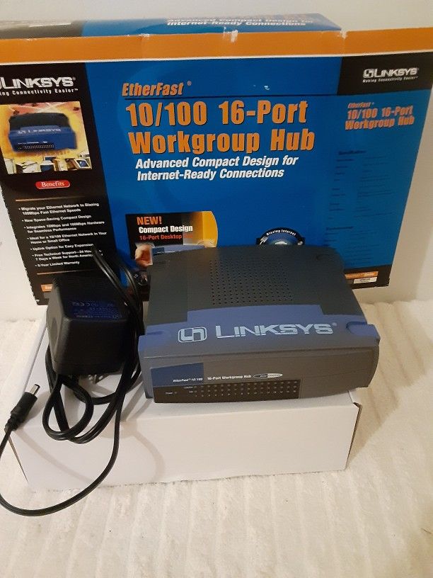 LINKSYS ETHERFAST 10/100 16-PORT WORKGROUP
HUB