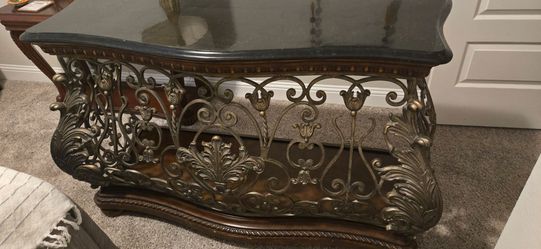 Elegant table with metalwork $100 OBO