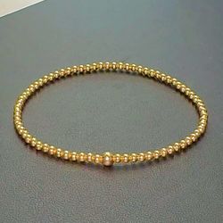 14k gold bead bracelet