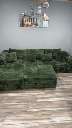 MAXYOYO U-Shape Modular Sectional Couch Oversized Boneless Sofa Couch with Right Face Chaise