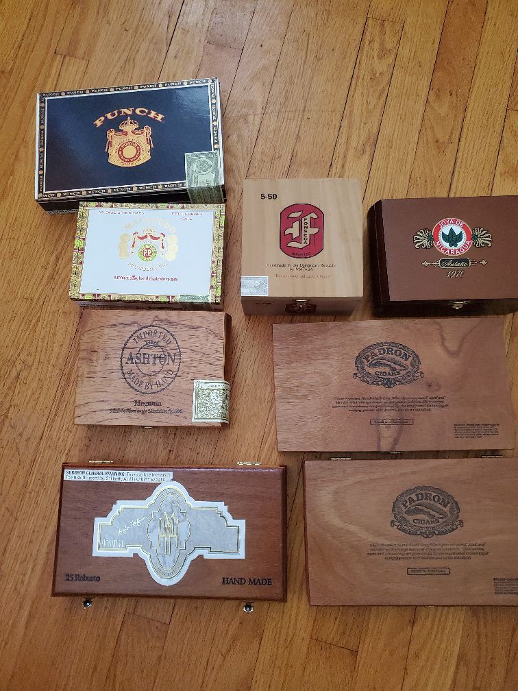 Cigar boxes including the Play boy one