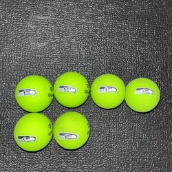 6 Wilson Seahawk Themed Golf Balls