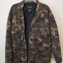 Freshjive Lined Mens Camo Jacket X Large