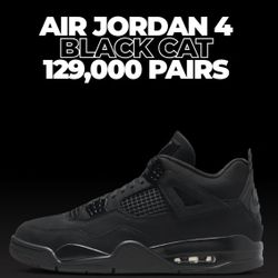 Jordan 4 Black Cat Retro 2025 Size 9