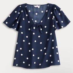 LC Lauren Conrad V Neck Blouse