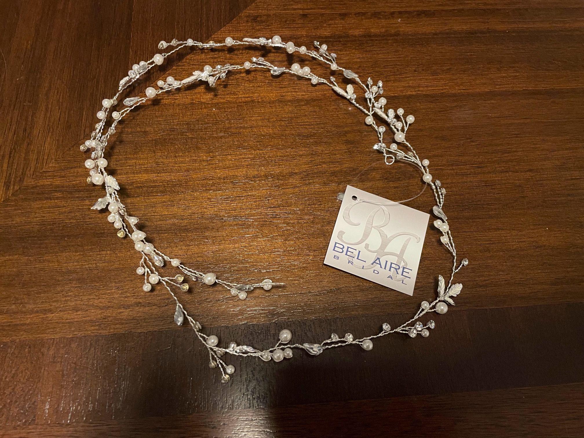Bel Aire Bridal Hair Vine #6753 in Silver
