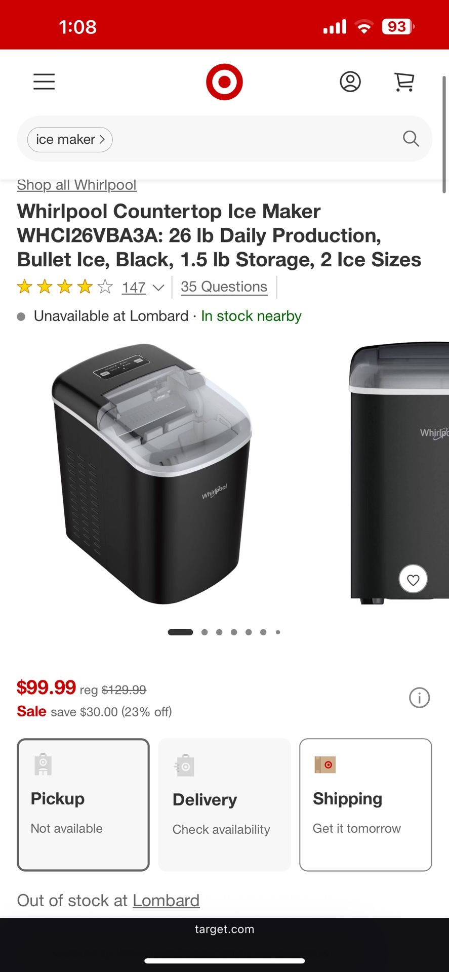 Whirlpool COUNTERTOP ICE MAKER