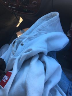 White L Box Logo Supreme Hoodie