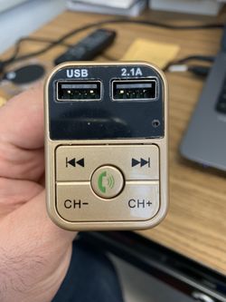 Wireless Bluetooth Car kit handsfree talk MP3 player fm transmitter dual car charger