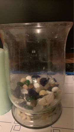 candle vase and candle