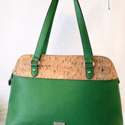 Ralph Lauren Green Cork Handbag