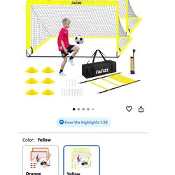 Soccer Goal, for Backyard, 6x4ft Portable Pop Up Soccer Net set