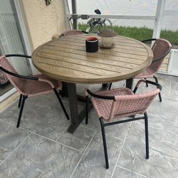 Metal Patio Table With 4 Chairs