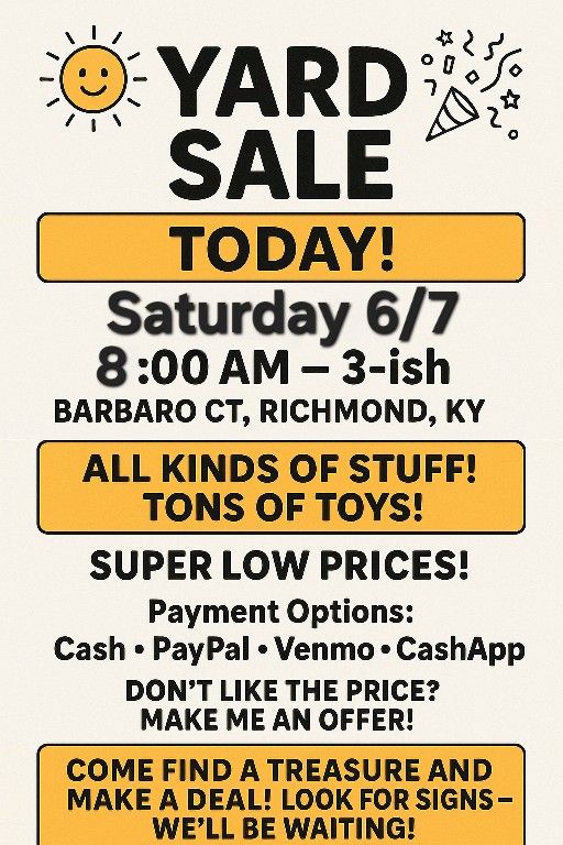Yard Sale Today