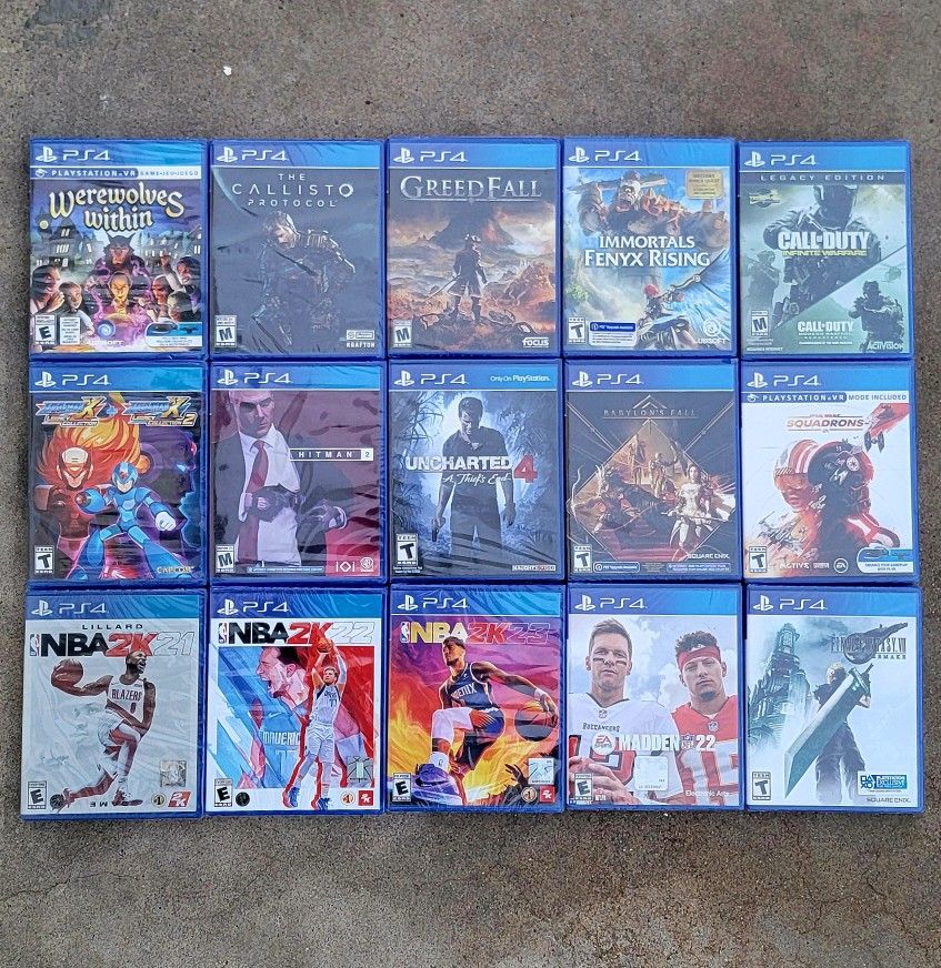 PlayStation 4..15-Game Lot PS4 Games - New Not-Opened Still Sealed➡️Check Description/Photos