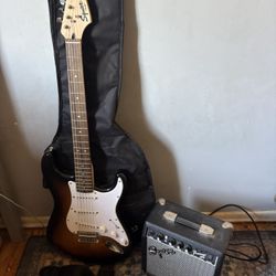 Fender electric guitar and amplifier 