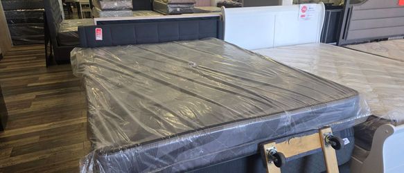 Queen mattress only.